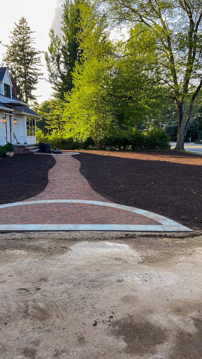 Custom paver installation in Ho-Ho-Kus NJ by Angelscape